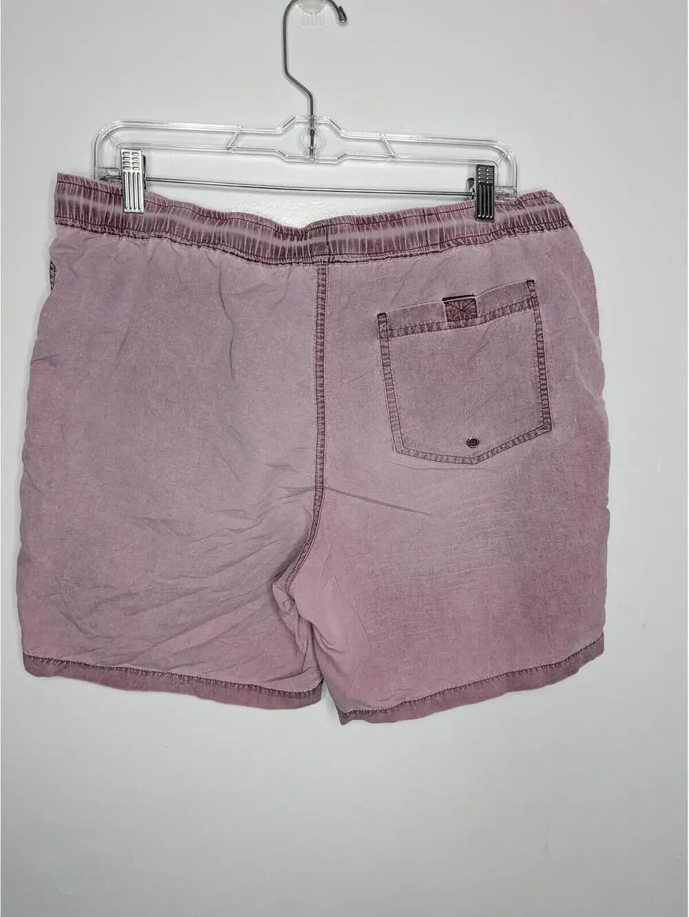 ASOS Swim Shorts Mens L Purple Elastic Waist Drawstring Lined Trunks Pockets